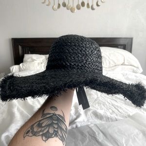 NWT Wide Brim Straw Beach Hat